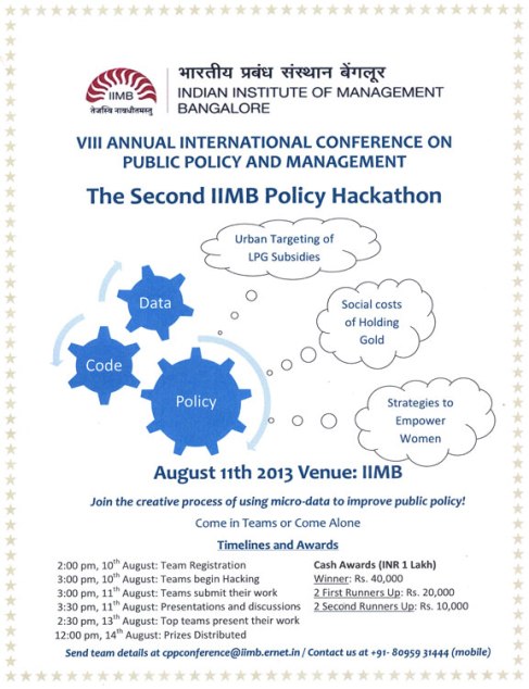 IIMB Policy Hackathon poster hosted on Matt Birkinshaw's human geography blog