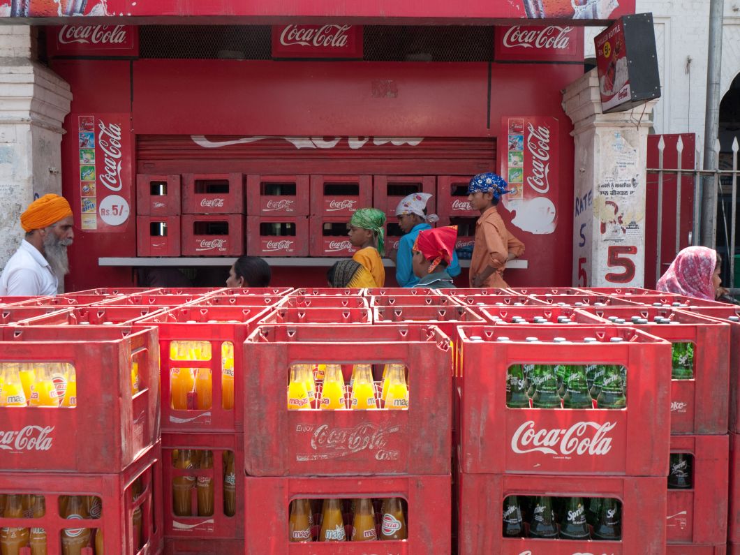 Coke bottle distribution area, Amritsar.